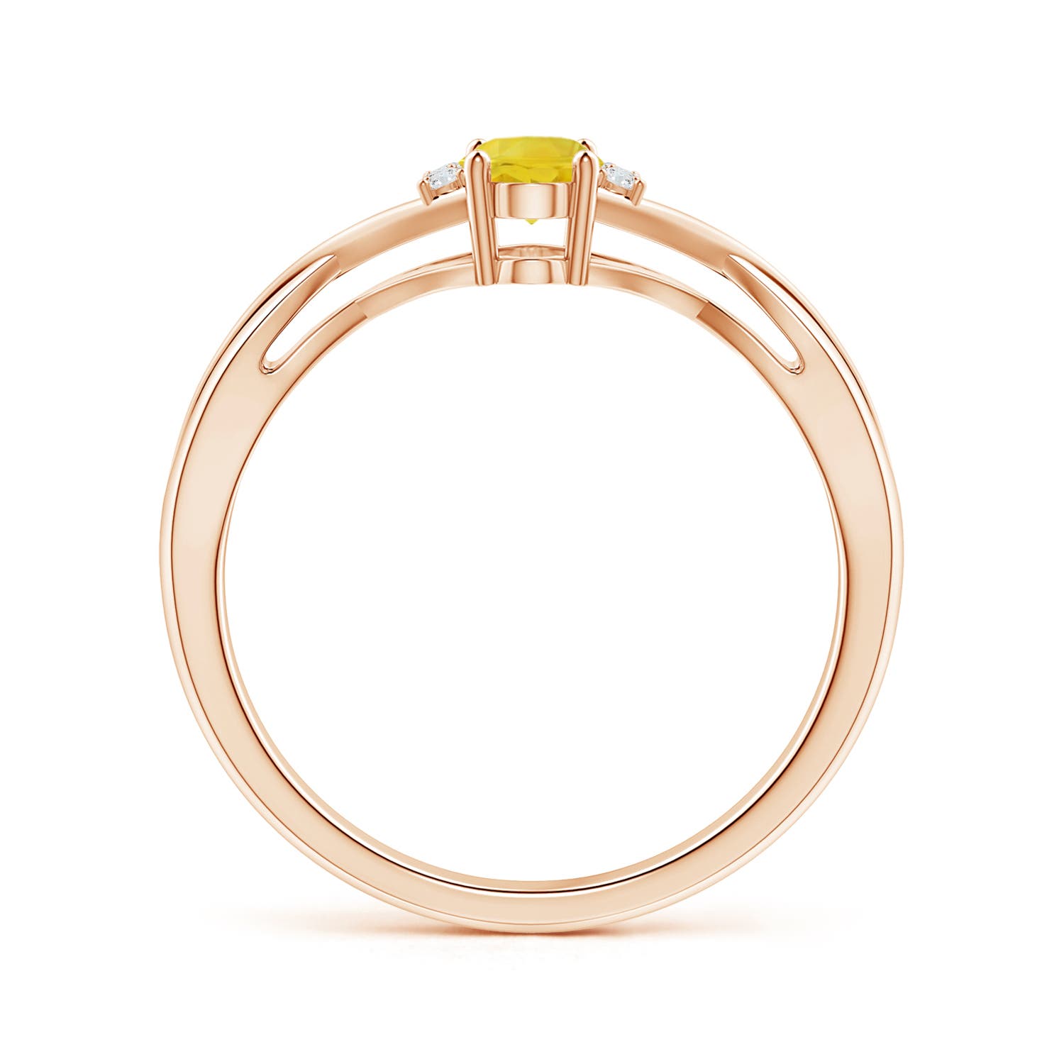 AA - Yellow Sapphire / 0.71 CT / 14 KT Rose Gold