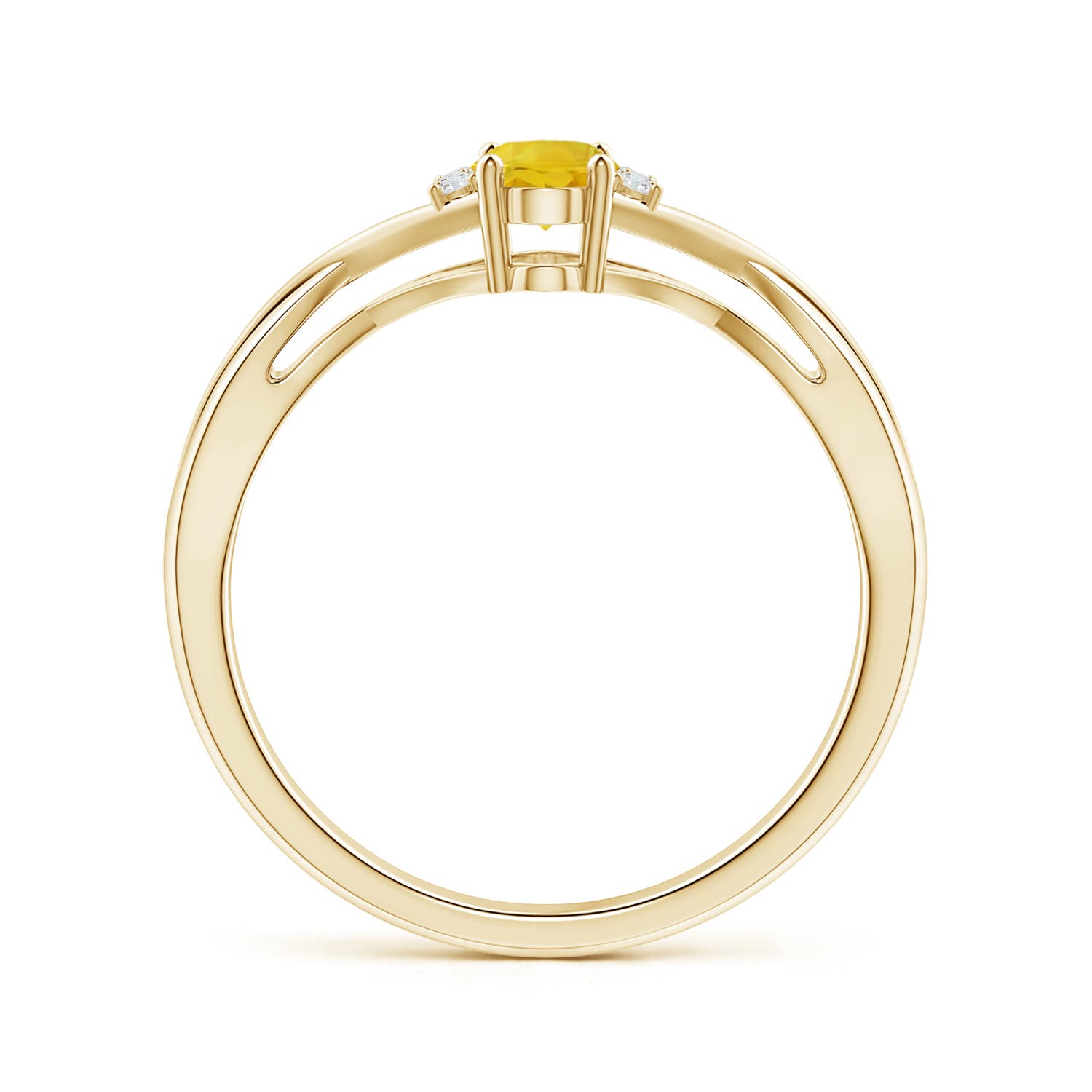 AAA - Yellow Sapphire / 0.71 CT / 14 KT Yellow Gold