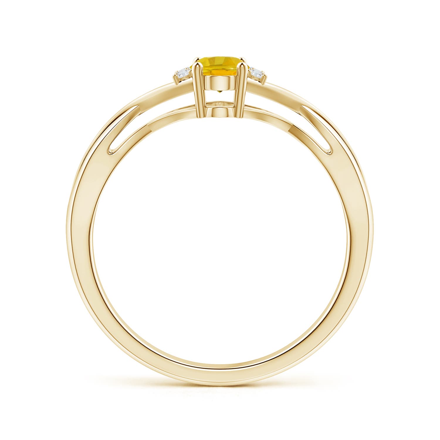 AAAA - Yellow Sapphire / 0.71 CT / 14 KT Yellow Gold