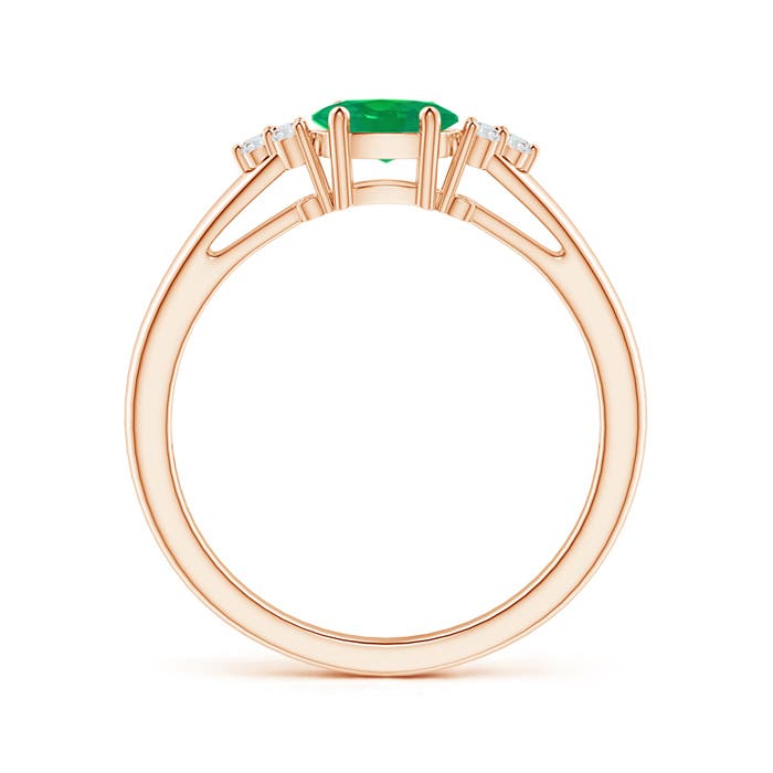 AA - Emerald / 0.46 CT / 14 KT Rose Gold