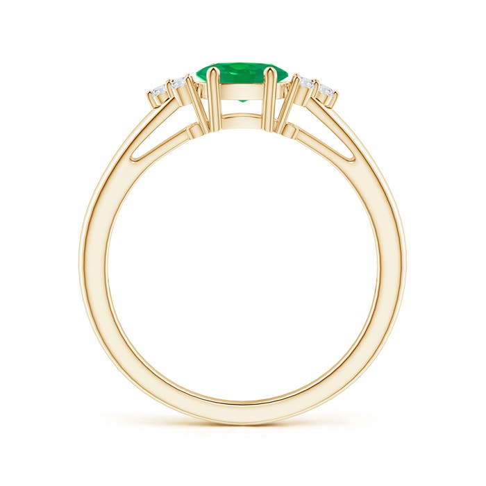 AA - Emerald / 0.46 CT / 14 KT Yellow Gold