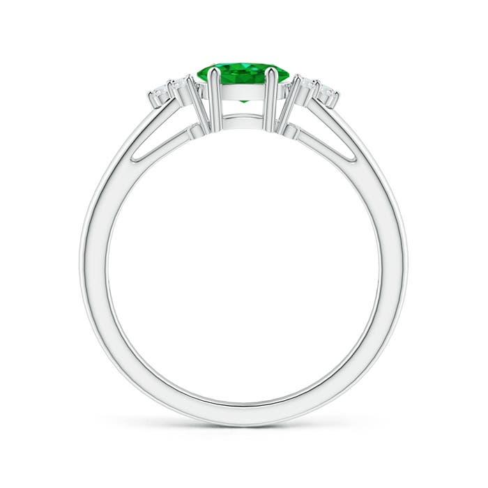 AAAA - Emerald / 0.46 CT / 14 KT White Gold