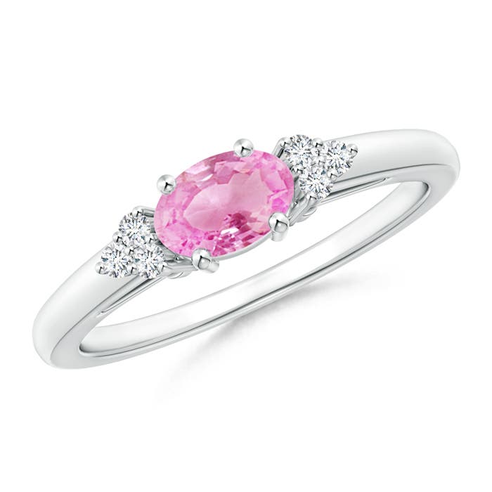 A - Pink Sapphire / 0.61 CT / 14 KT White Gold