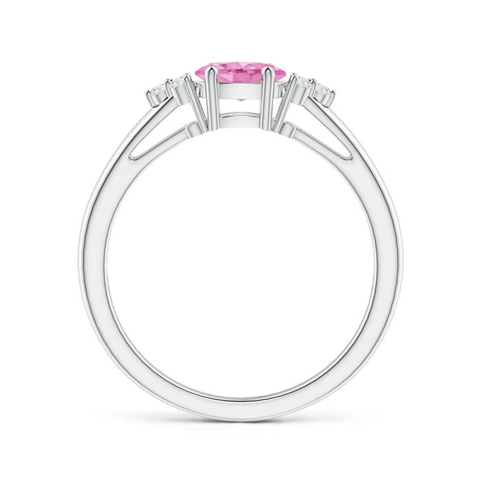 A - Pink Sapphire / 0.61 CT / 14 KT White Gold