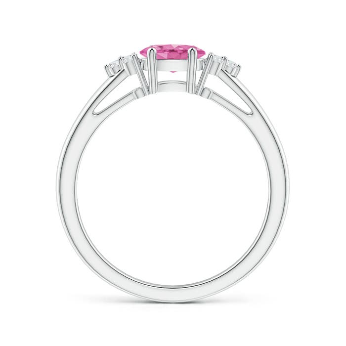 AA - Pink Sapphire / 0.61 CT / 14 KT White Gold