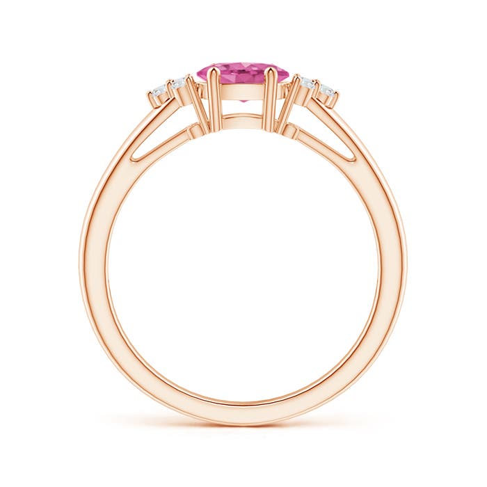 AAA - Pink Sapphire / 0.61 CT / 14 KT Rose Gold