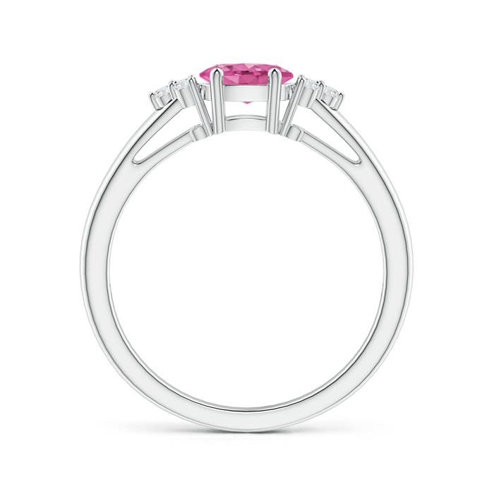 AAA - Pink Sapphire / 0.61 CT / 14 KT White Gold