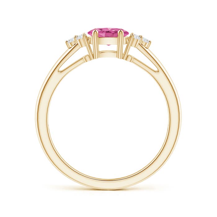 AAA - Pink Sapphire / 0.61 CT / 14 KT Yellow Gold