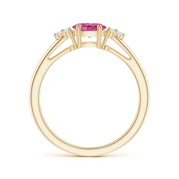 AAAA - Pink Sapphire / 0.61 CT / 14 KT Yellow Gold