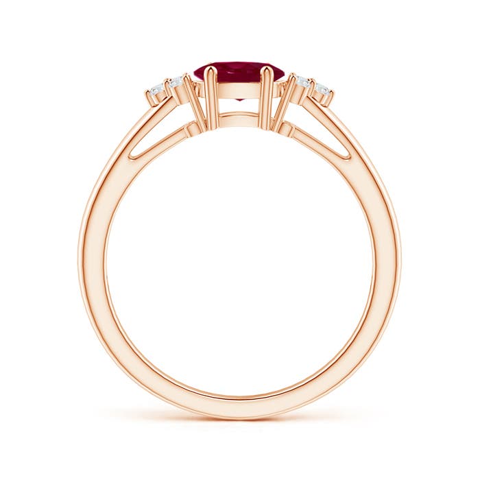 A - Ruby / 0.66 CT / 14 KT Rose Gold