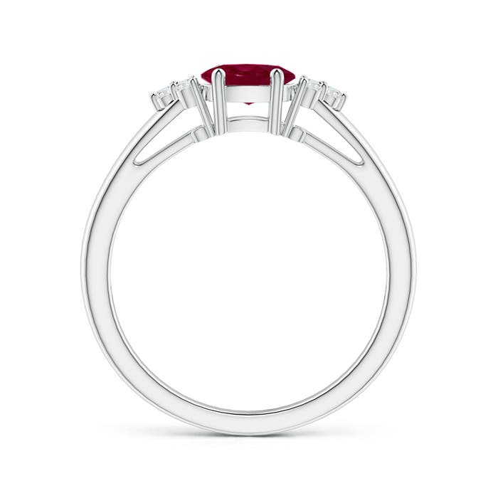 A - Ruby / 0.66 CT / 14 KT White Gold