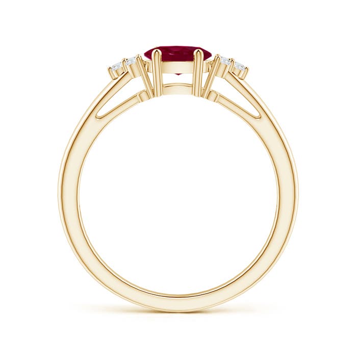 A - Ruby / 0.66 CT / 14 KT Yellow Gold