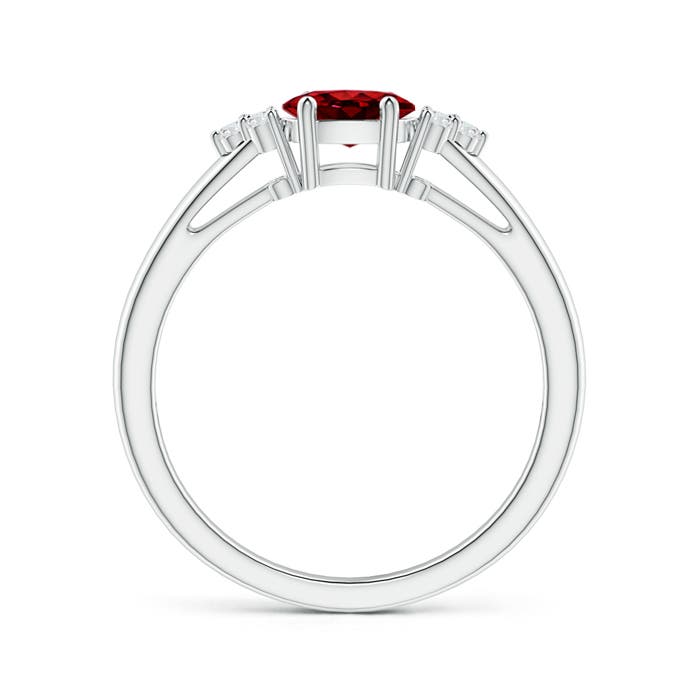 AAAA - Ruby / 0.66 CT / 14 KT White Gold