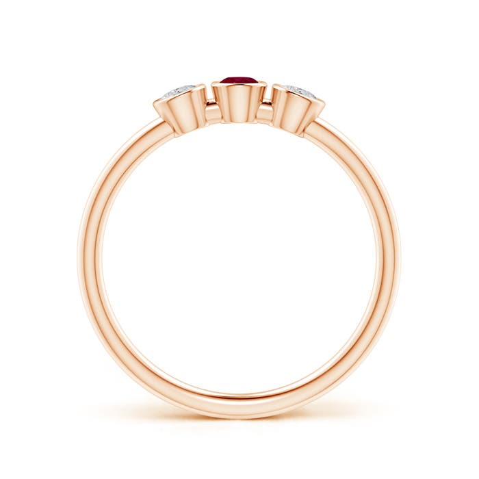 A - Ruby / 0.36 CT / 14 KT Rose Gold