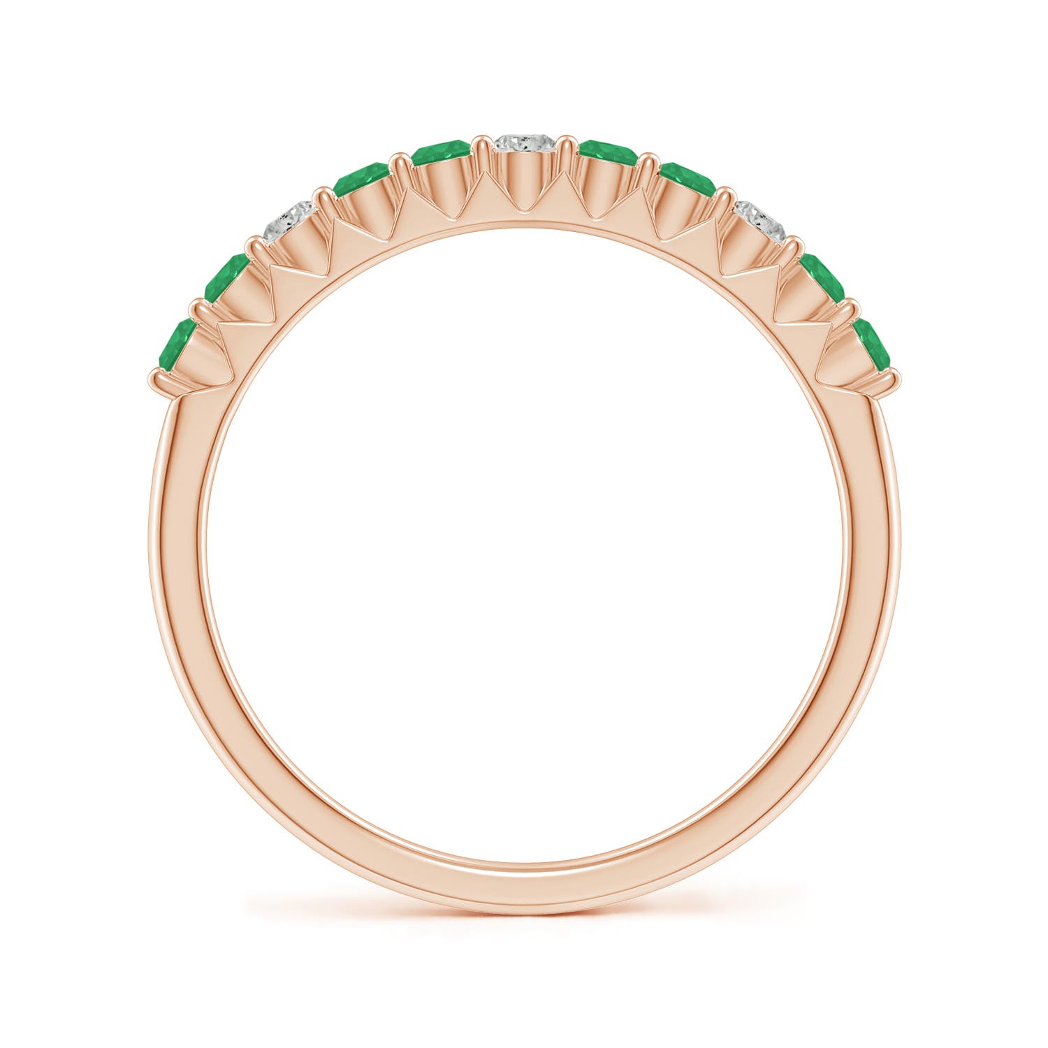 A - Emerald / 0.47 CT / 14 KT Rose Gold