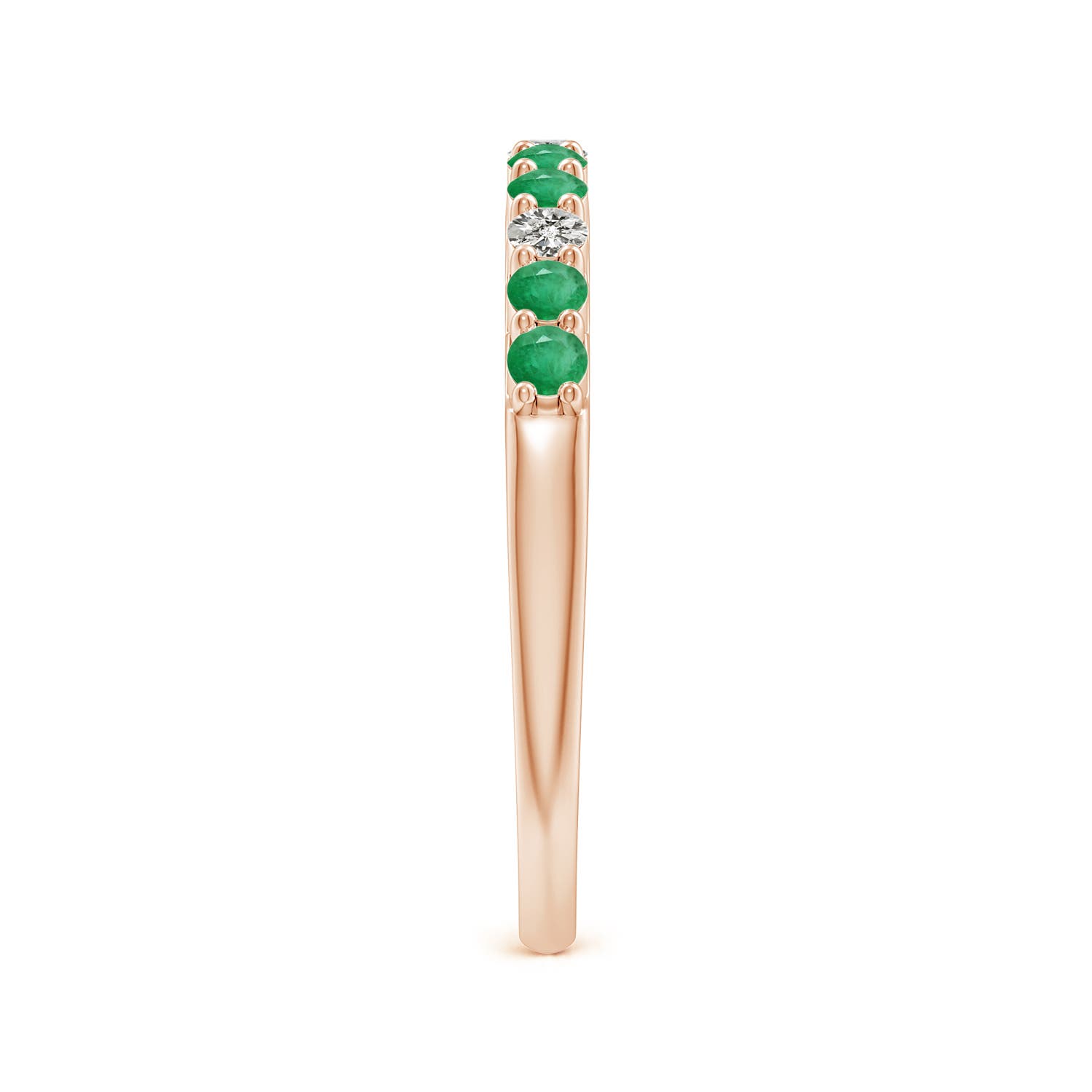 A - Emerald / 0.47 CT / 14 KT Rose Gold