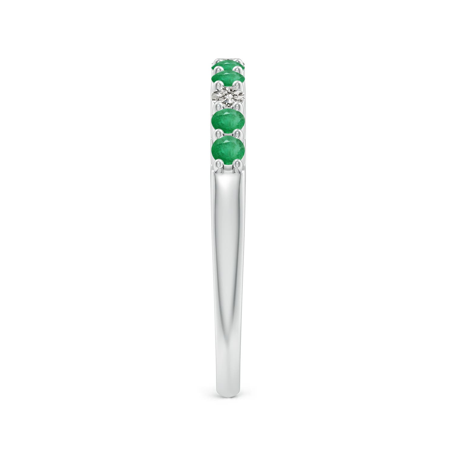 A - Emerald / 0.47 CT / 14 KT White Gold