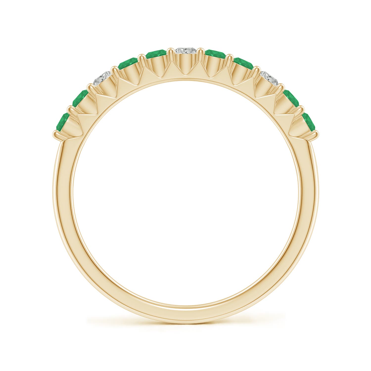 A - Emerald / 0.47 CT / 14 KT Yellow Gold