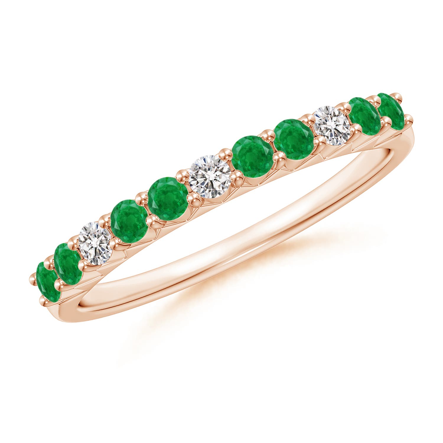 AA - Emerald / 0.47 CT / 14 KT Rose Gold