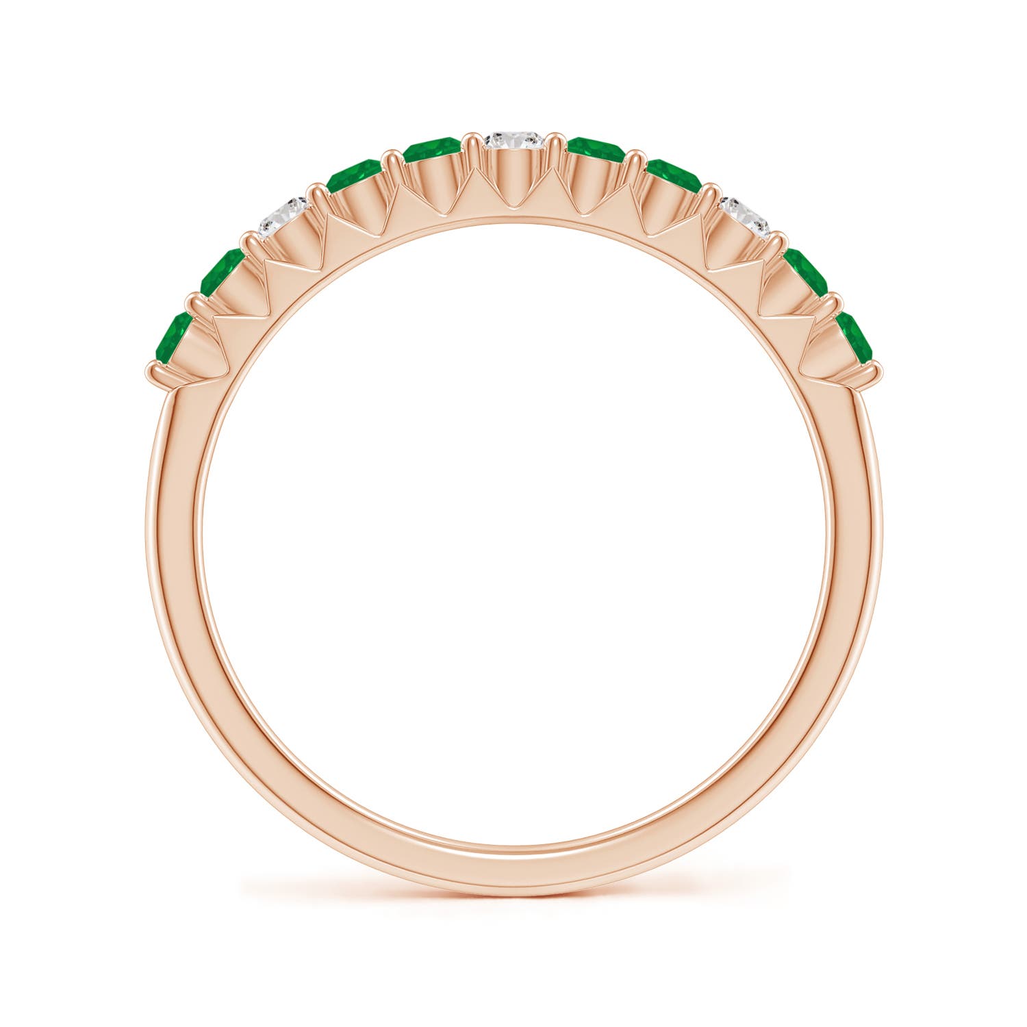 AA - Emerald / 0.47 CT / 14 KT Rose Gold