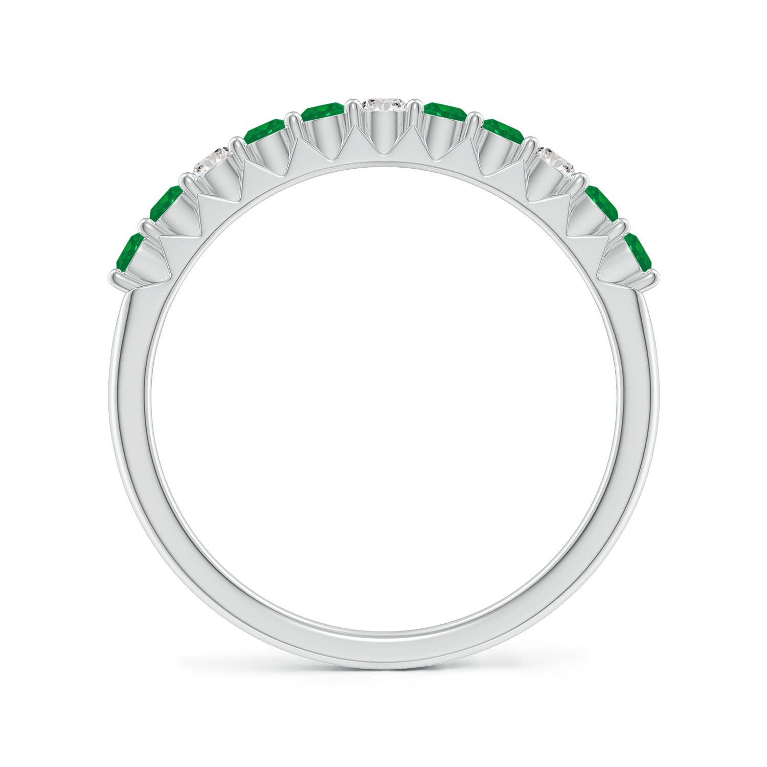 AA - Emerald / 0.47 CT / 14 KT White Gold