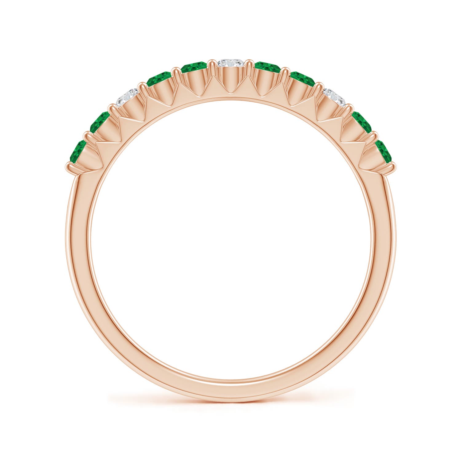 AAA - Emerald / 0.47 CT / 14 KT Rose Gold