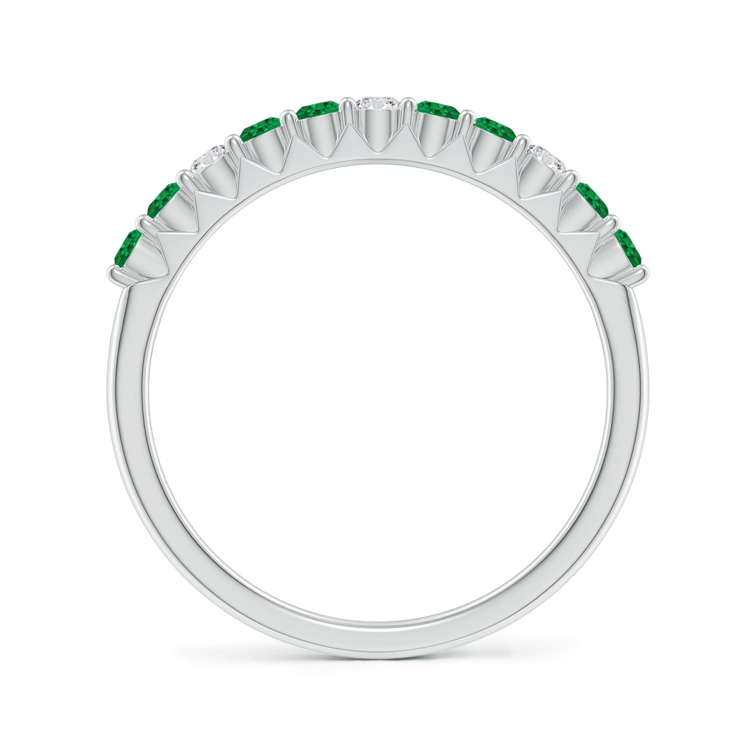 AAA - Emerald / 0.47 CT / 14 KT White Gold