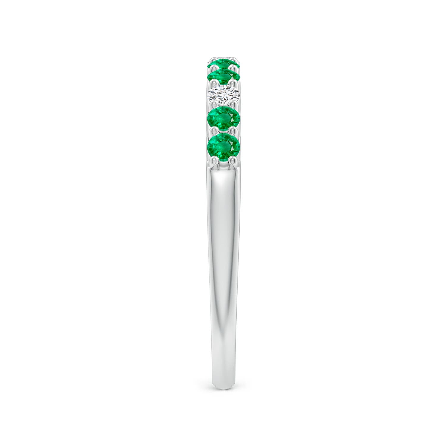 AAA - Emerald / 0.47 CT / 14 KT White Gold