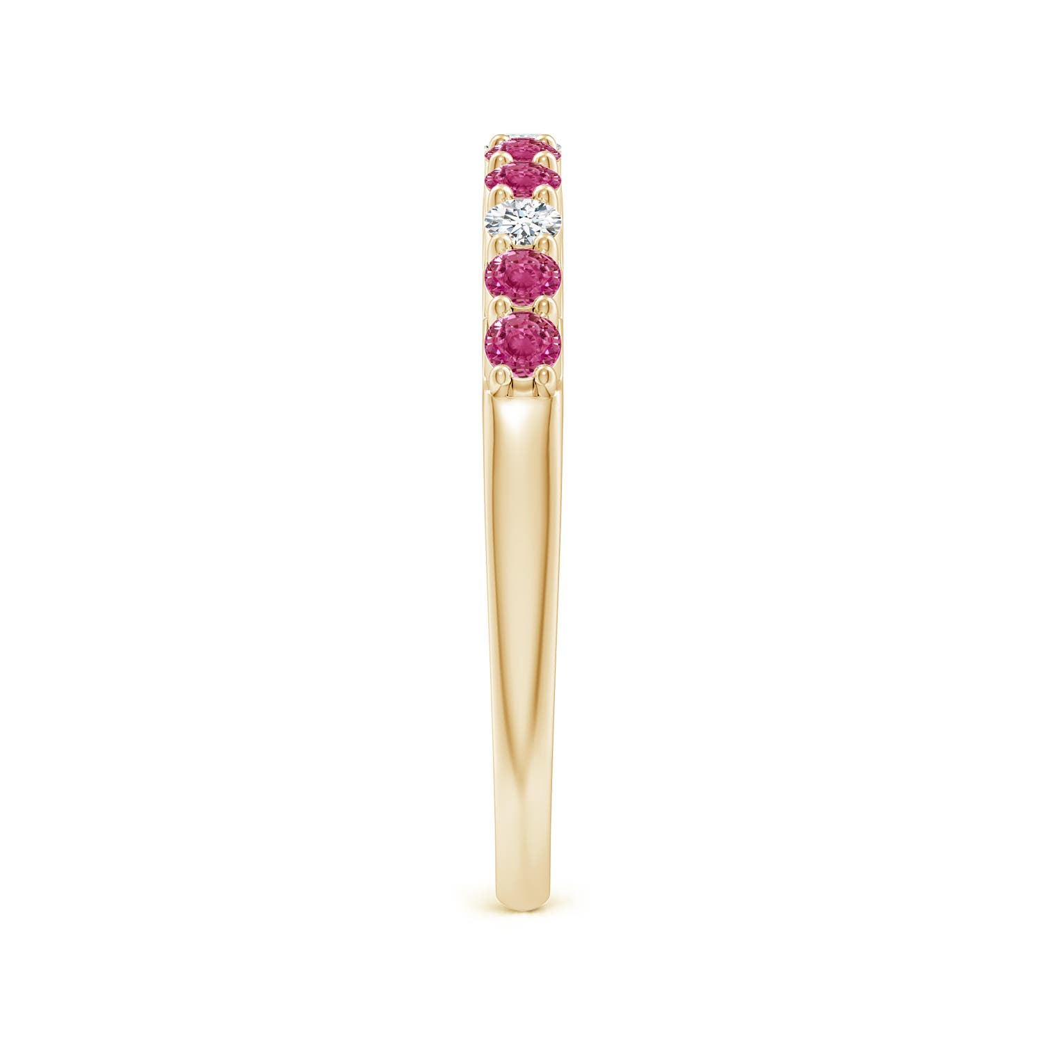 AAAA - Pink Sapphire / 0.43 CT / 14 KT Yellow Gold