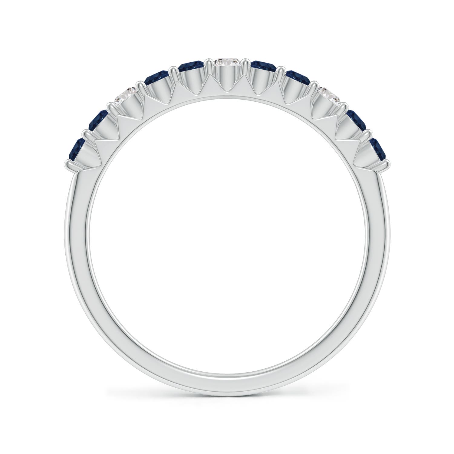 AA - Blue Sapphire / 0.51 CT / 14 KT White Gold