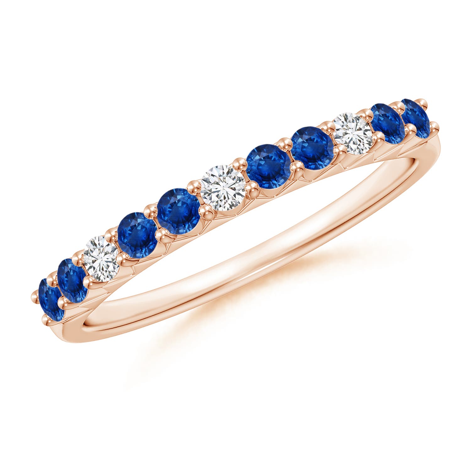 AAA - Blue Sapphire / 0.51 CT / 14 KT Rose Gold