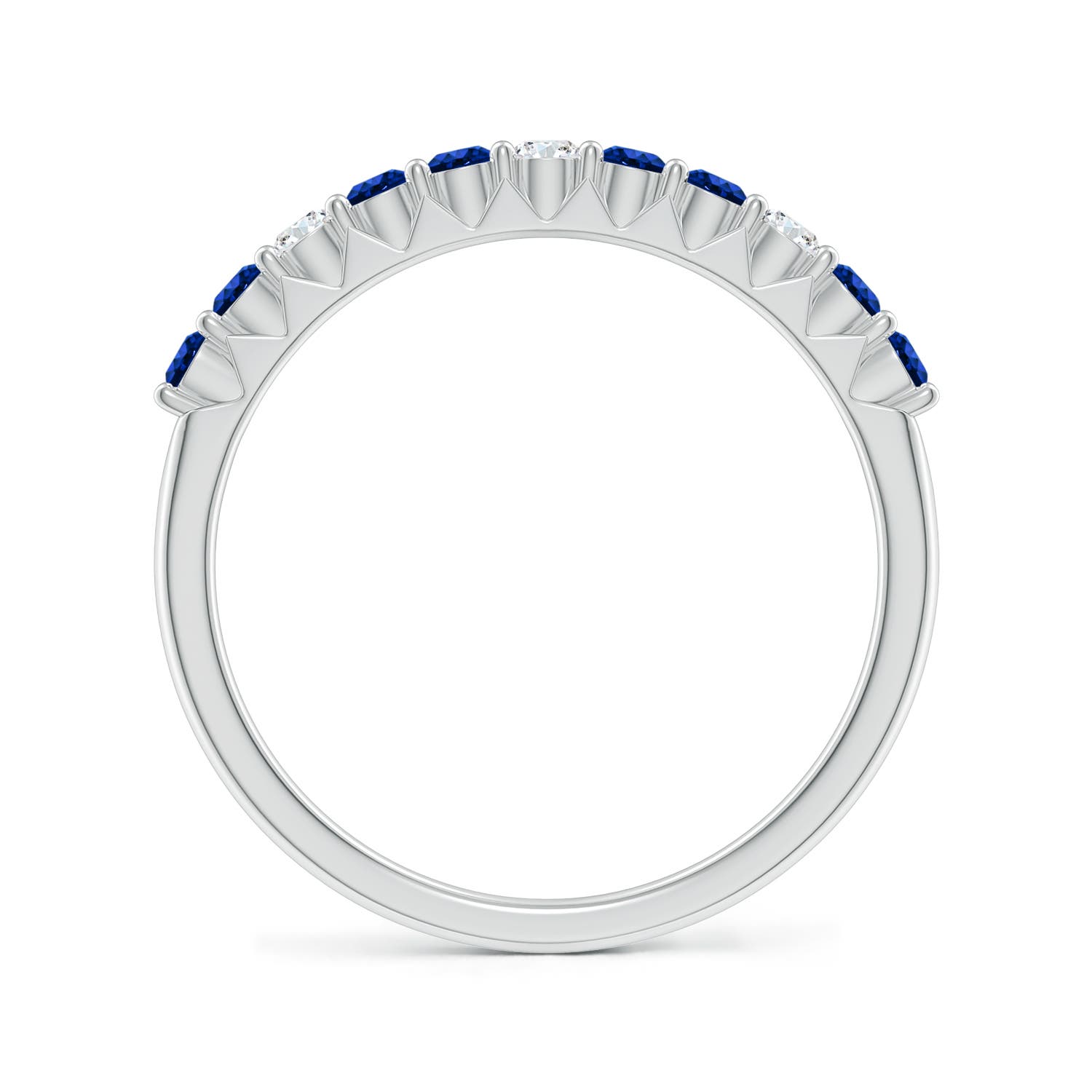 AAAA - Blue Sapphire / 0.51 CT / 14 KT White Gold