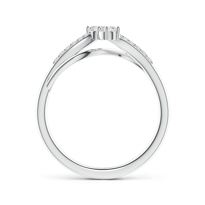 3mm HSI2 Classic Two Stone Diamond Bypass Split Shank Ring in White Gold Product Image