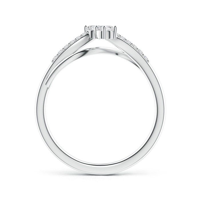 3mm HSI2 Classic Two Stone Diamond Bypass Split Shank Ring in White Gold product image