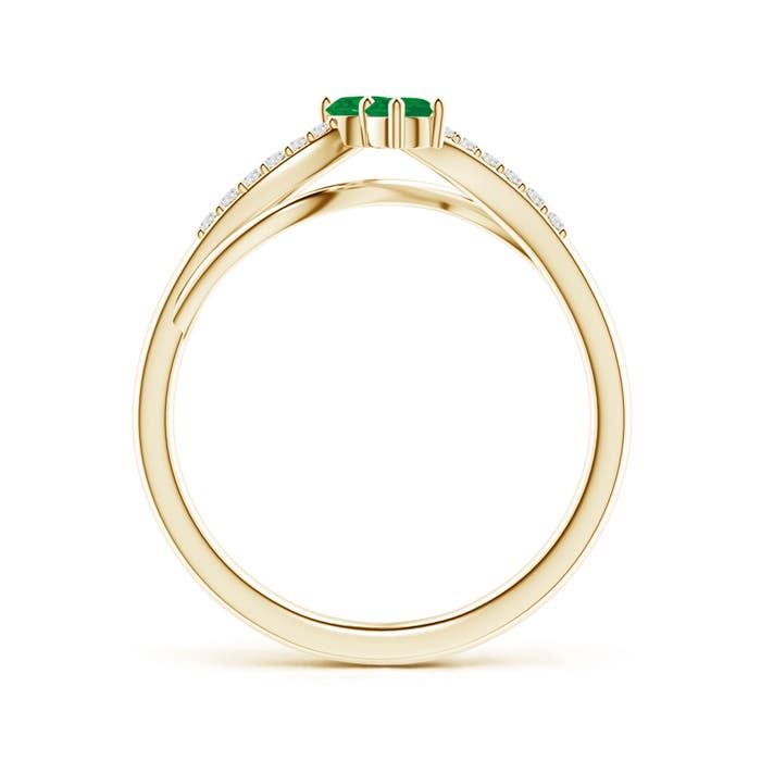 AA - Emerald / 0.26 CT / 14 KT Yellow Gold