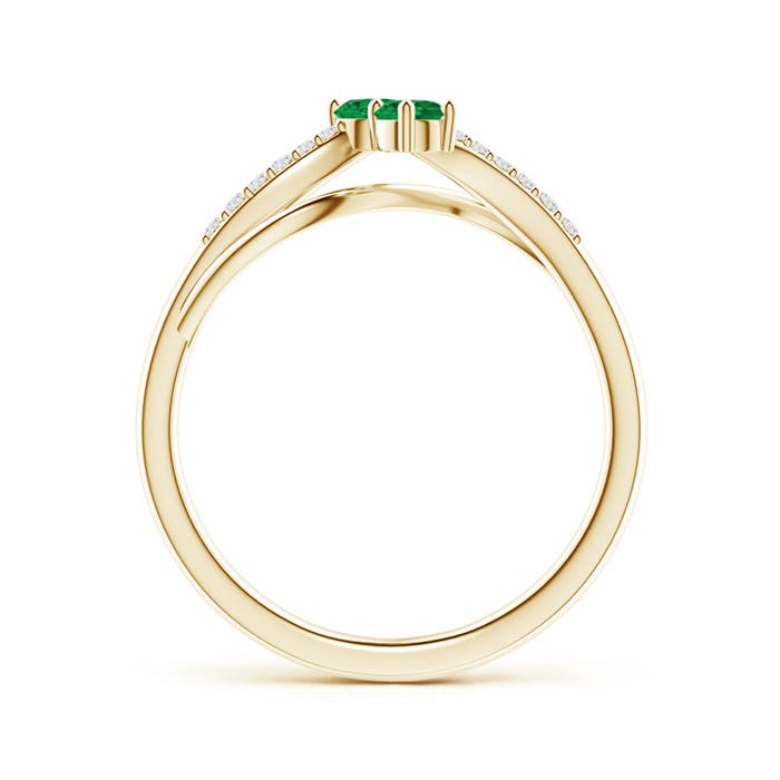 AAA - Emerald / 0.26 CT / 14 KT Yellow Gold