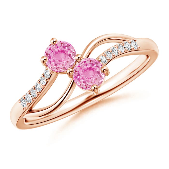 A - Pink Sapphire / 0.59 CT / 14 KT Rose Gold