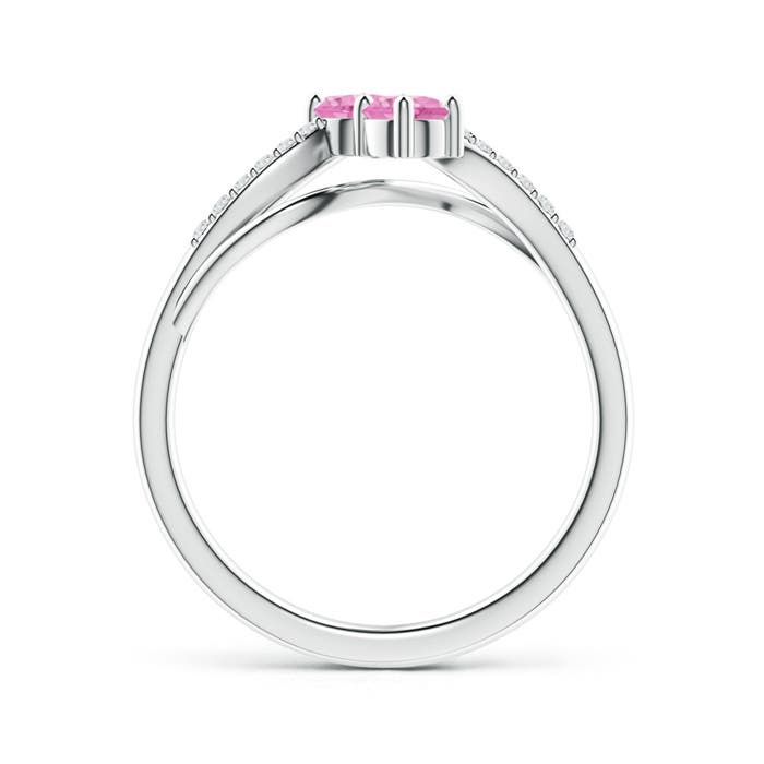 A - Pink Sapphire / 0.59 CT / 14 KT White Gold