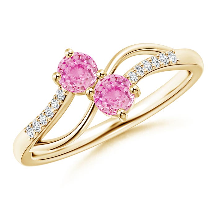 A - Pink Sapphire / 0.59 CT / 14 KT Yellow Gold