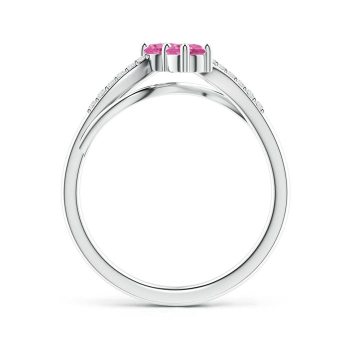 AAA - Pink Sapphire / 0.59 CT / 14 KT White Gold