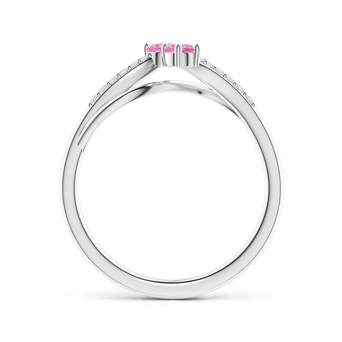 A - Pink Sapphire / 0.34 CT / 14 KT White Gold