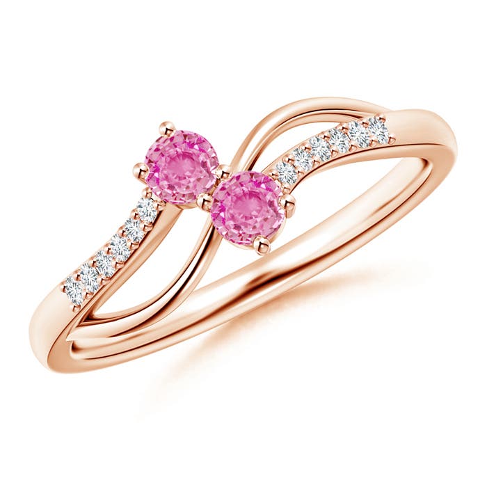 AA - Pink Sapphire / 0.34 CT / 14 KT Rose Gold