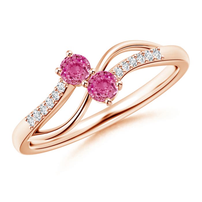 AAA - Pink Sapphire / 0.34 CT / 14 KT Rose Gold