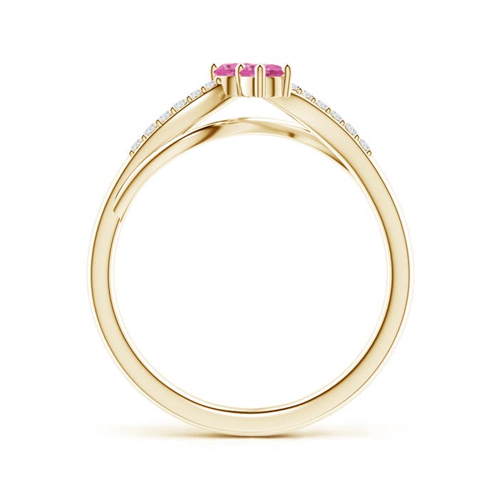 AAA - Pink Sapphire / 0.34 CT / 14 KT Yellow Gold