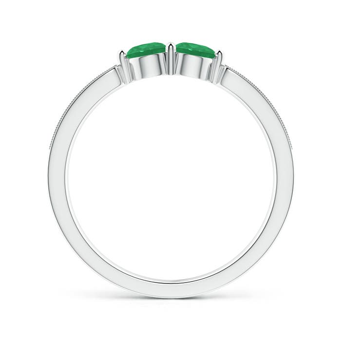 A - Emerald / 0.45 CT / 14 KT White Gold