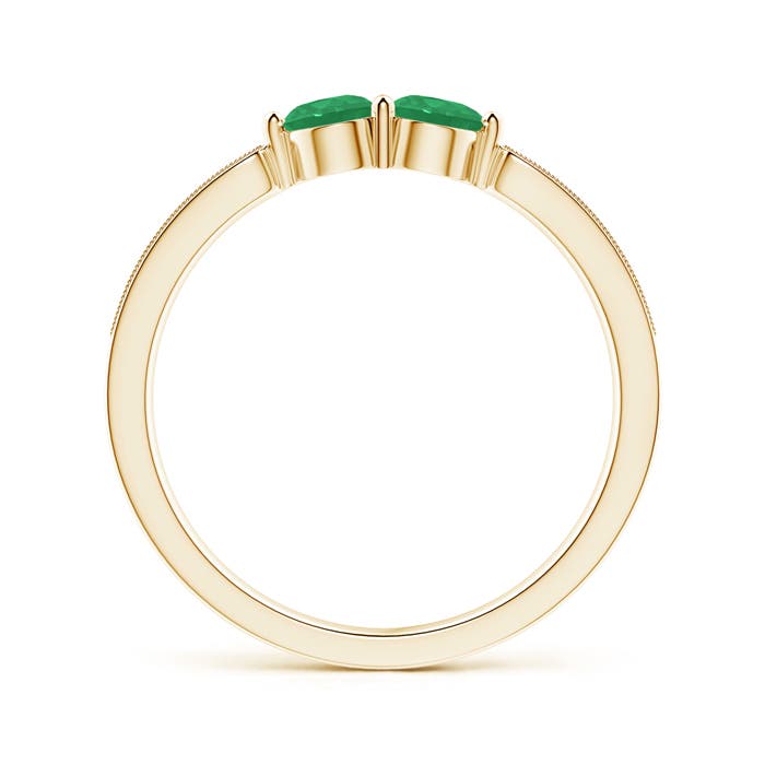 A - Emerald / 0.45 CT / 14 KT Yellow Gold