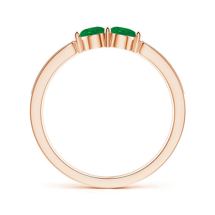 AA - Emerald / 0.45 CT / 14 KT Rose Gold