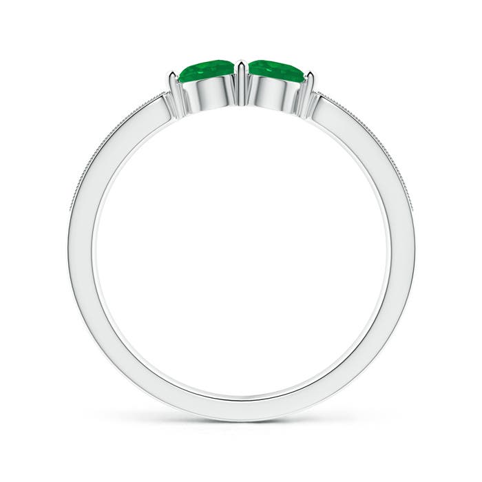 AA - Emerald / 0.45 CT / 14 KT White Gold