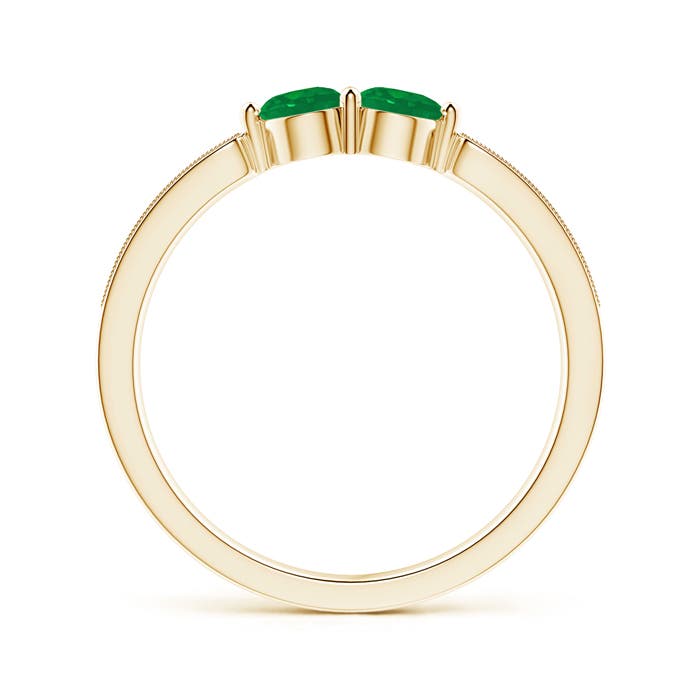 AA - Emerald / 0.45 CT / 14 KT Yellow Gold