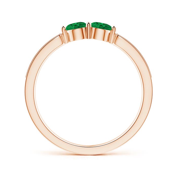 AAA - Emerald / 0.45 CT / 14 KT Rose Gold